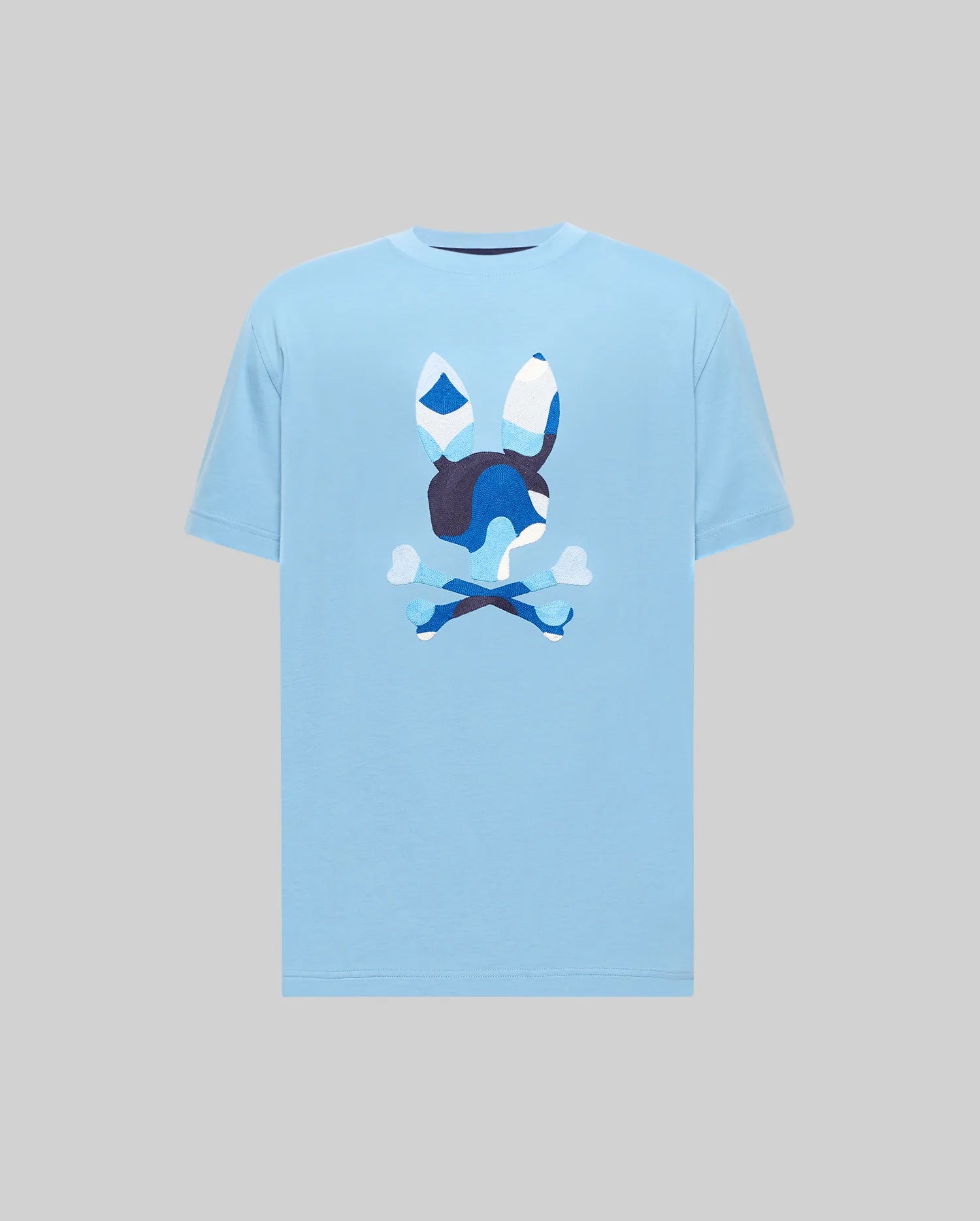 Psycho Bunny Men's Tees Ara Graphic Tee t-shirt blu cotone Pima