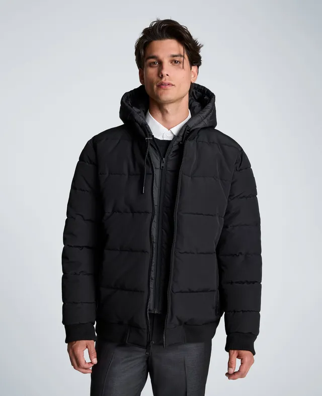 Kenneth Cole Reaction Clothing Oxford Hood Bomber Jacket bomber nero