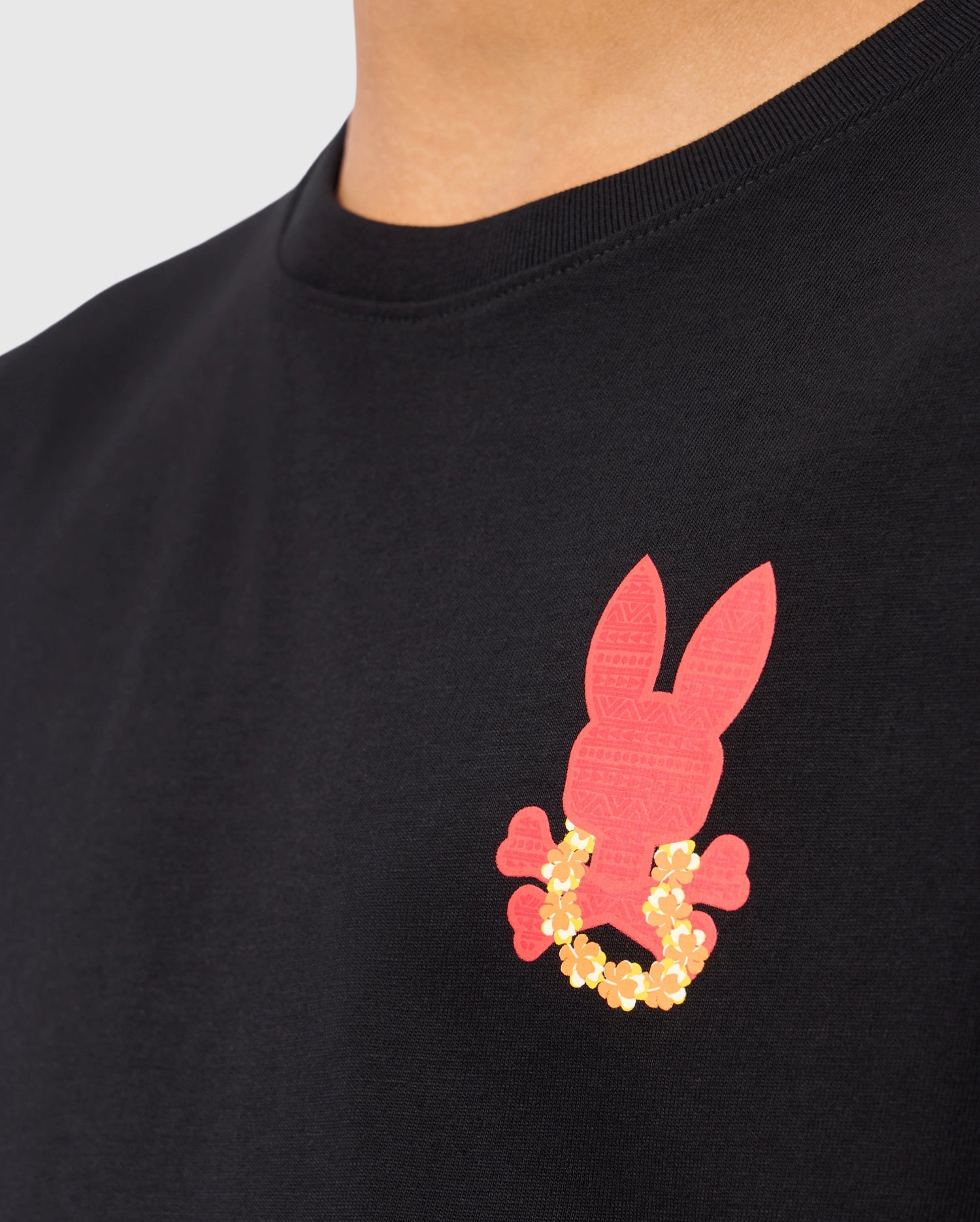 Psycho Bunny Kids Tees Hawaii City Tee maglietta nera bambini cotone Pima