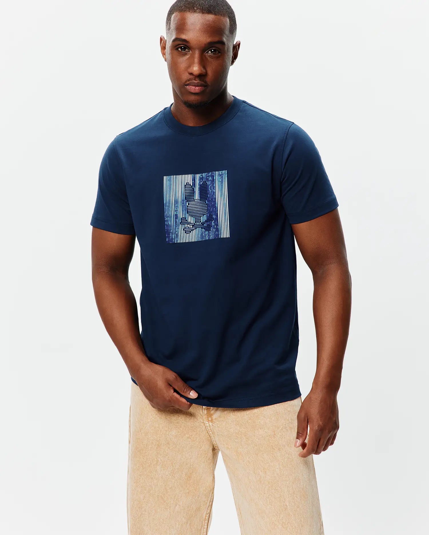 Psycho Bunny Seamus Graphic Tee T-shirt navy XXS