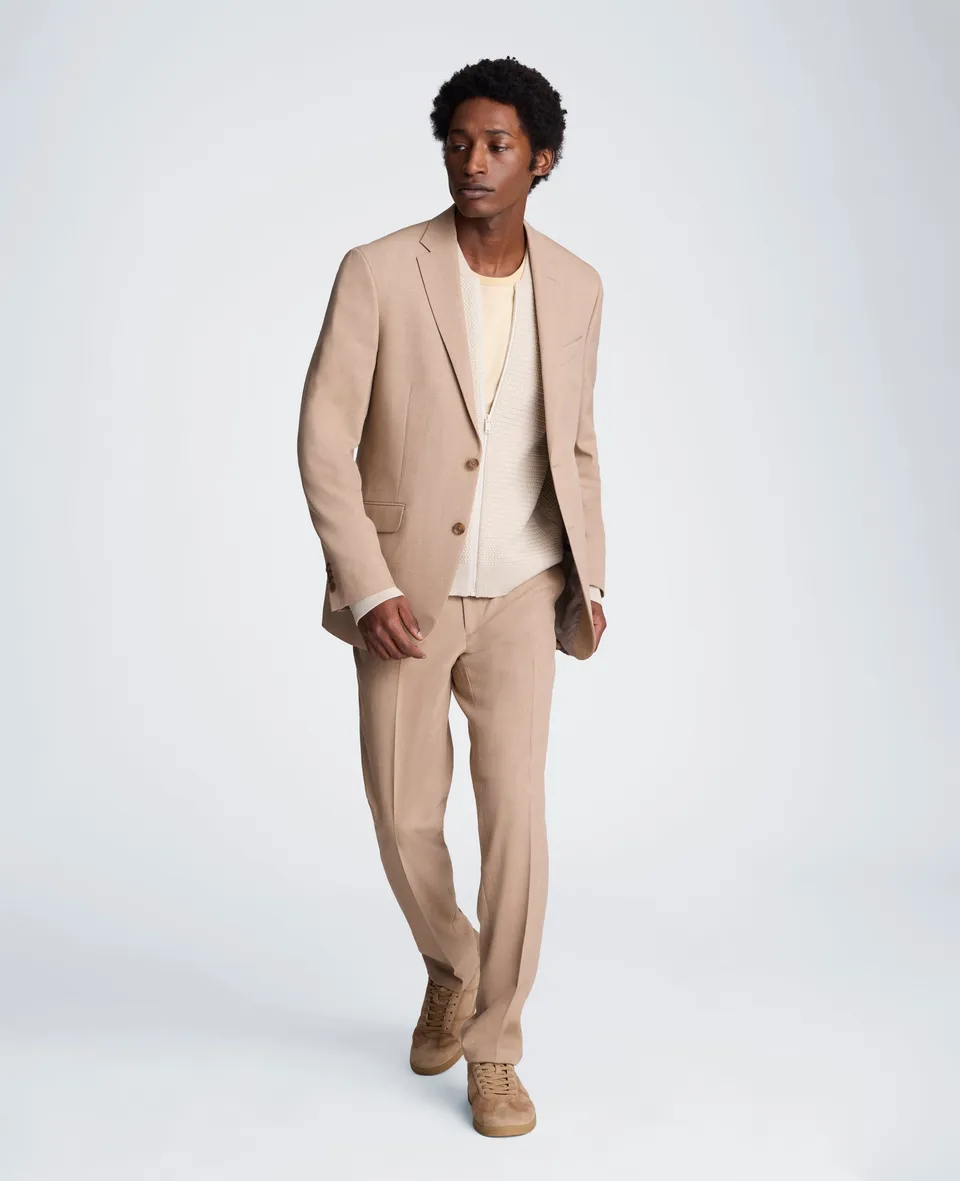 Kenneth Cole Reaction Clothing Ready Flex Slim Fit Nested Suit completo slim beige