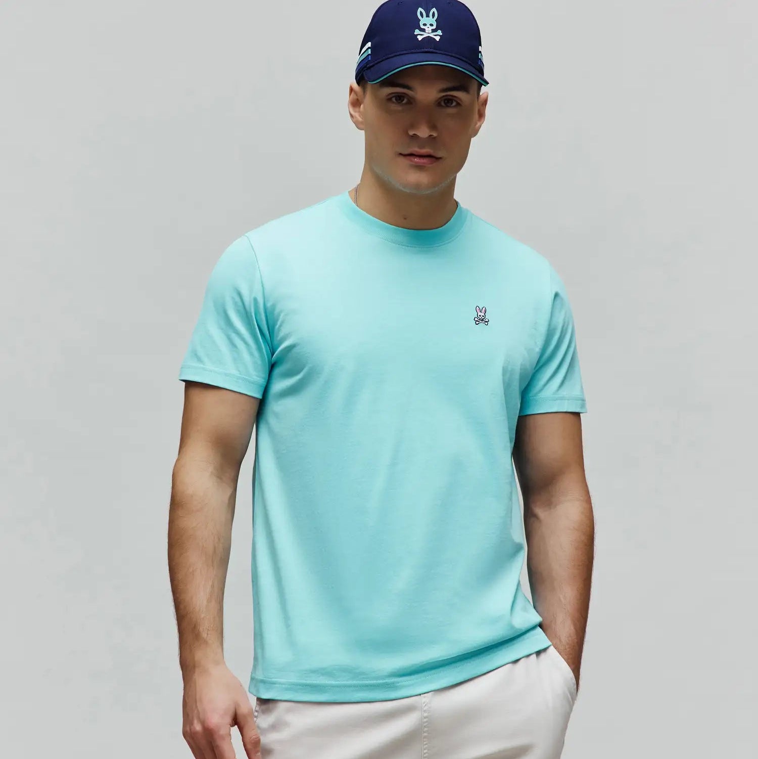 Psycho Bunny Men's Tees Classic Crew Neck Tee B6U014F200 maglietta Antigua Sand cotone Pima