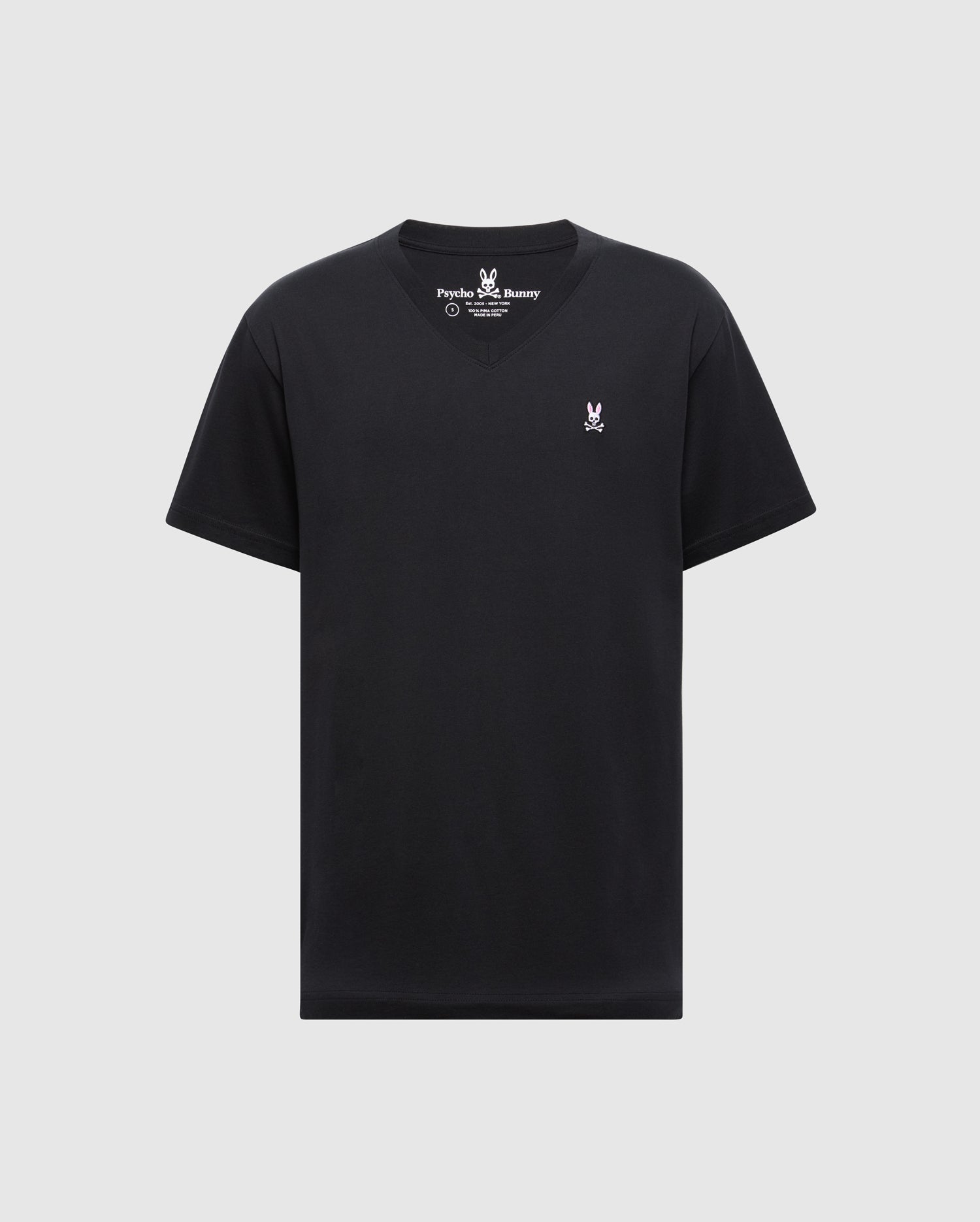 Psycho Bunny Men's Tees Classic V Neck Tee T-shirt nera