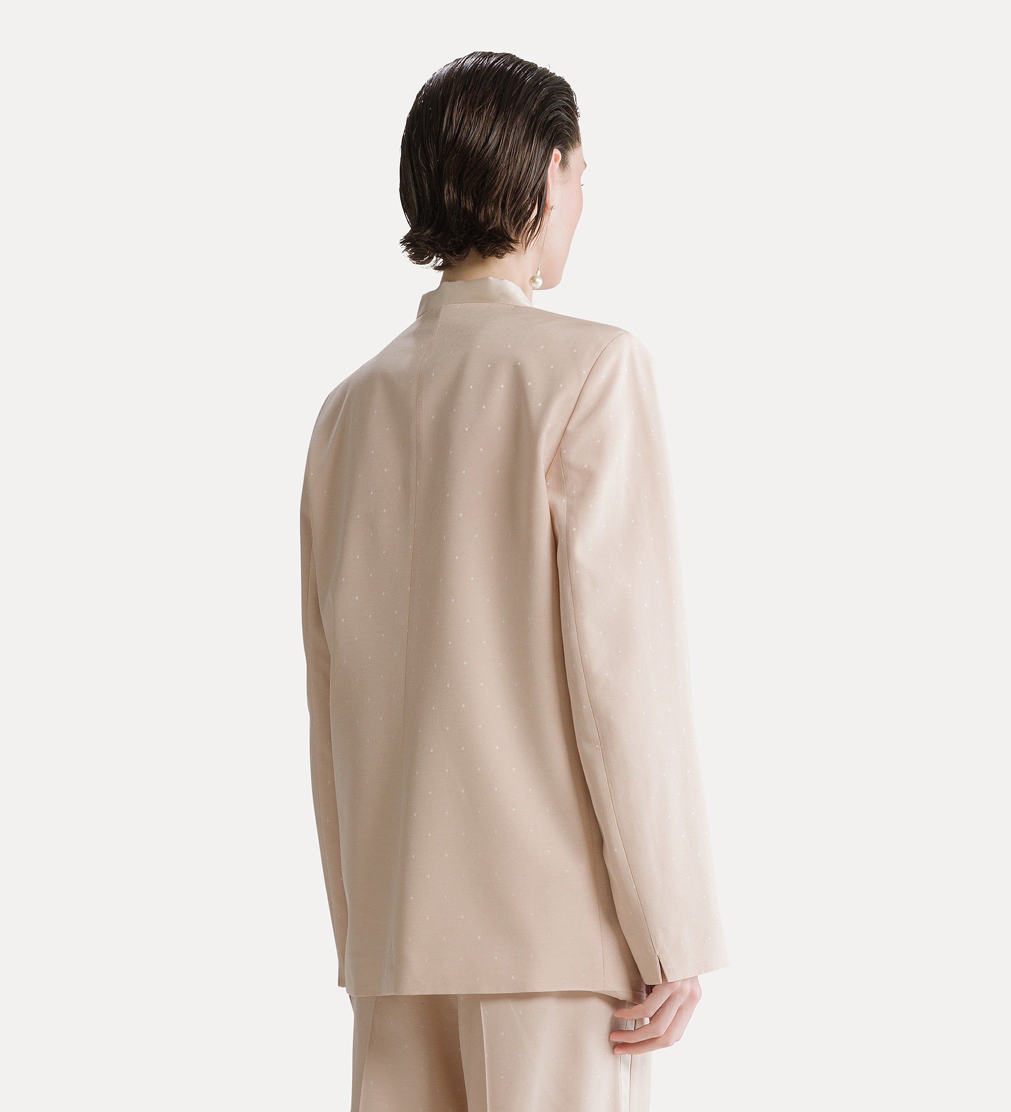 Forte giacche giacca da sera jacquard pois loto
