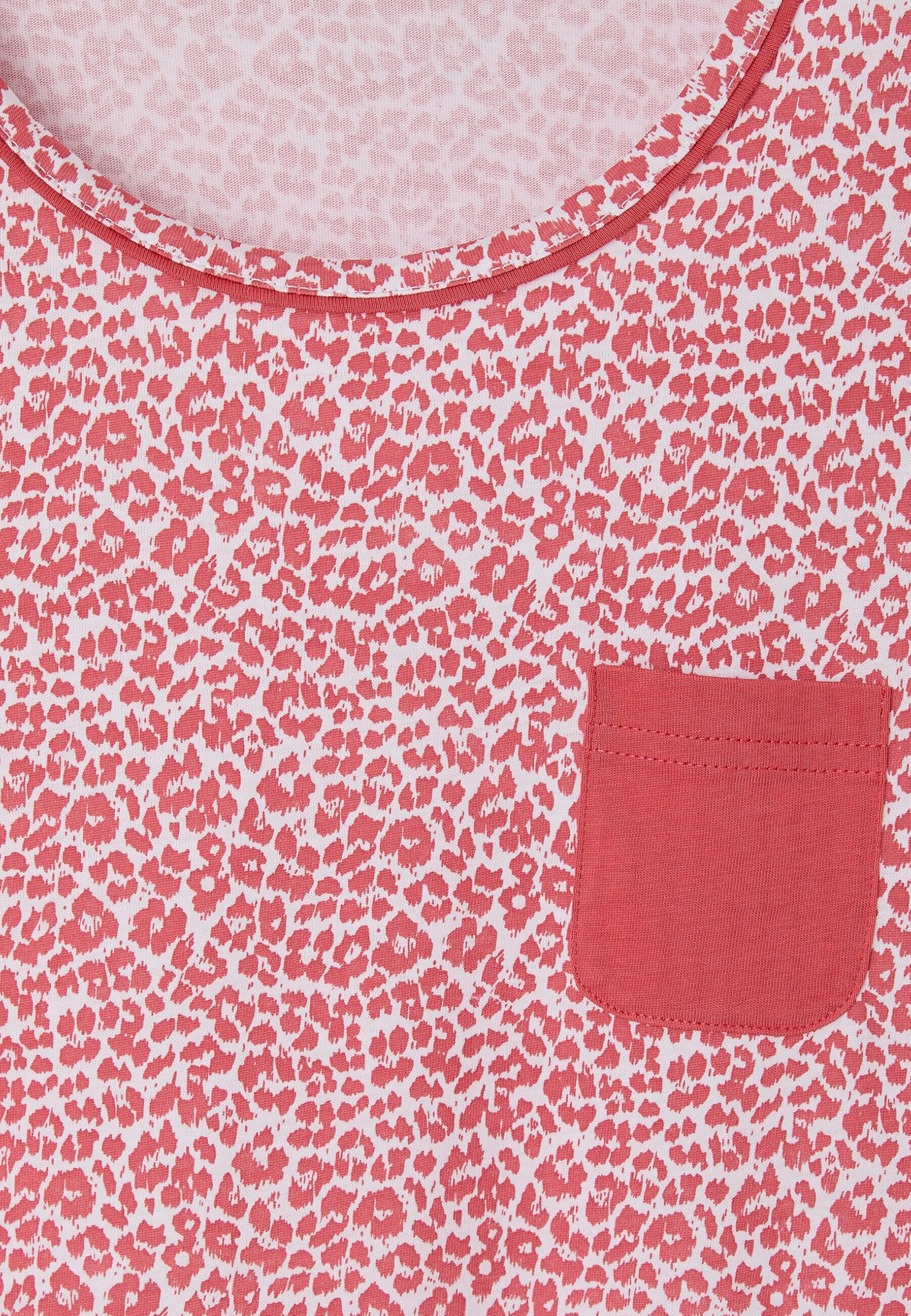 Damart Homewear camicia da notte in puro cotone rosa animale XS
