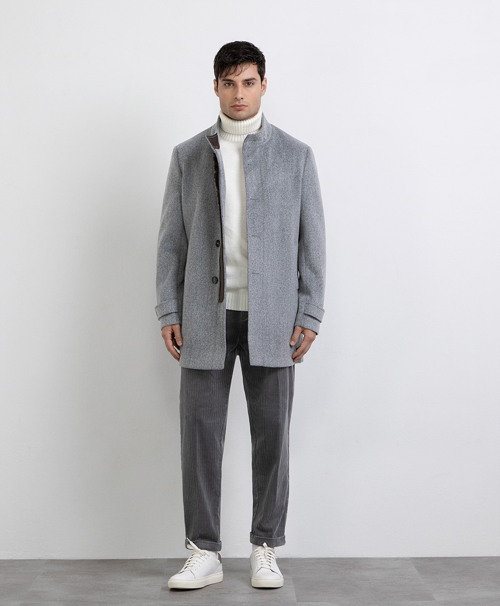 Markup Uomo Cappotti Cappotto collo lupetto panno