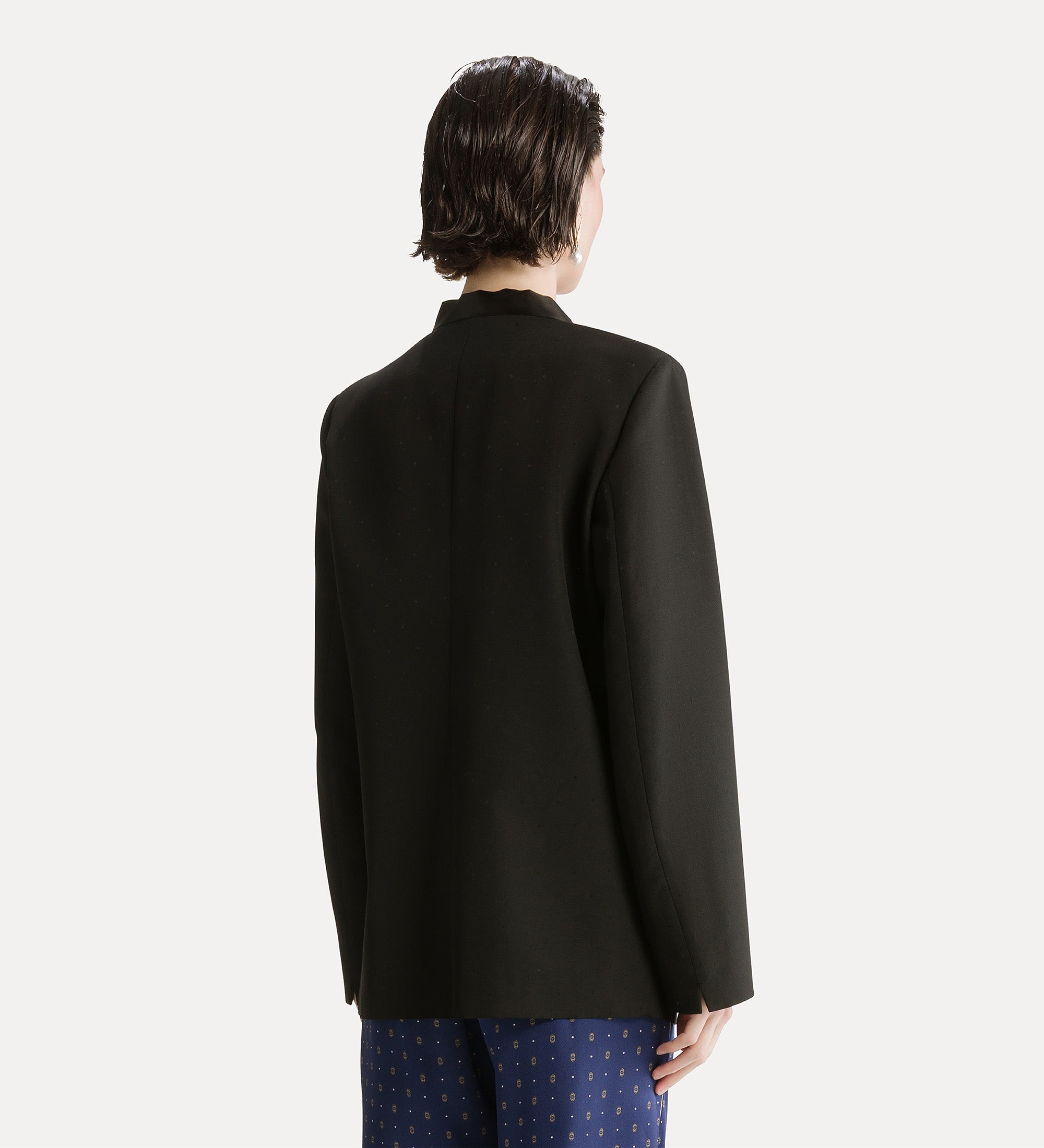 Forte giacche dinner jacket jacquard a pois nero
