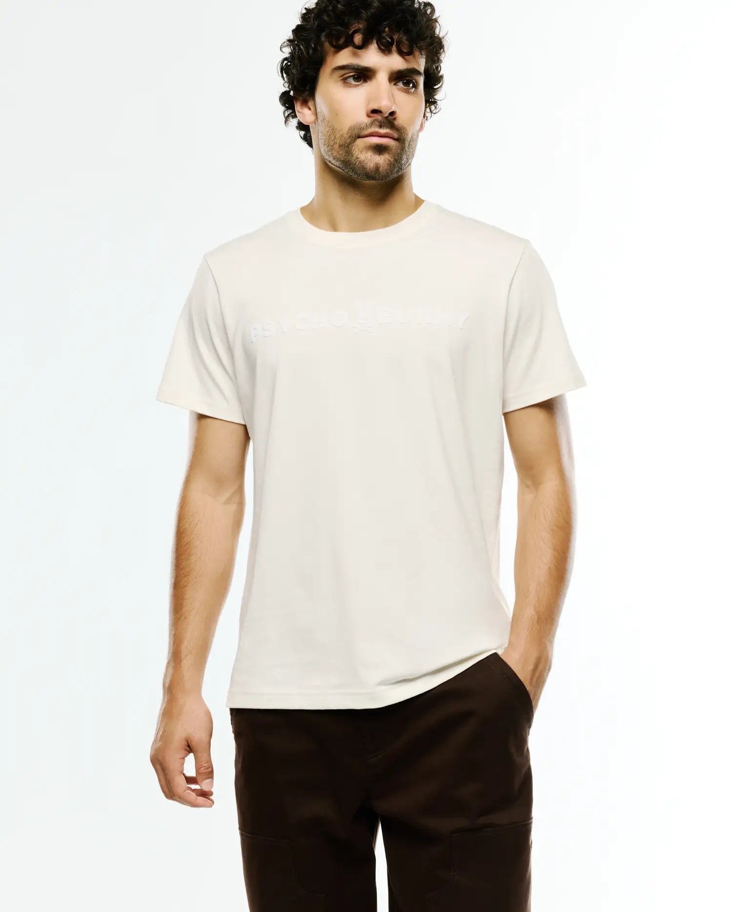 Psycho Bunny Royce Graphic Tee t-shirt uomo bianca