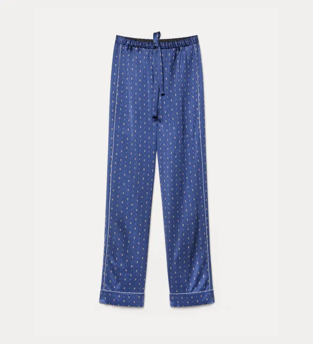 Forte pantaloni envers satin pyjama trousers le club notte raso