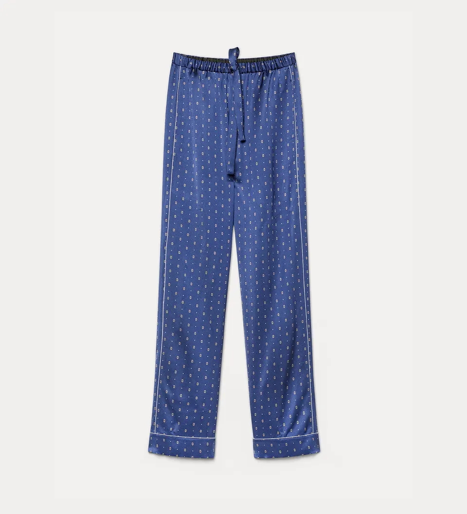 Forte pantaloni envers satin pyjama trousers le club notte raso
