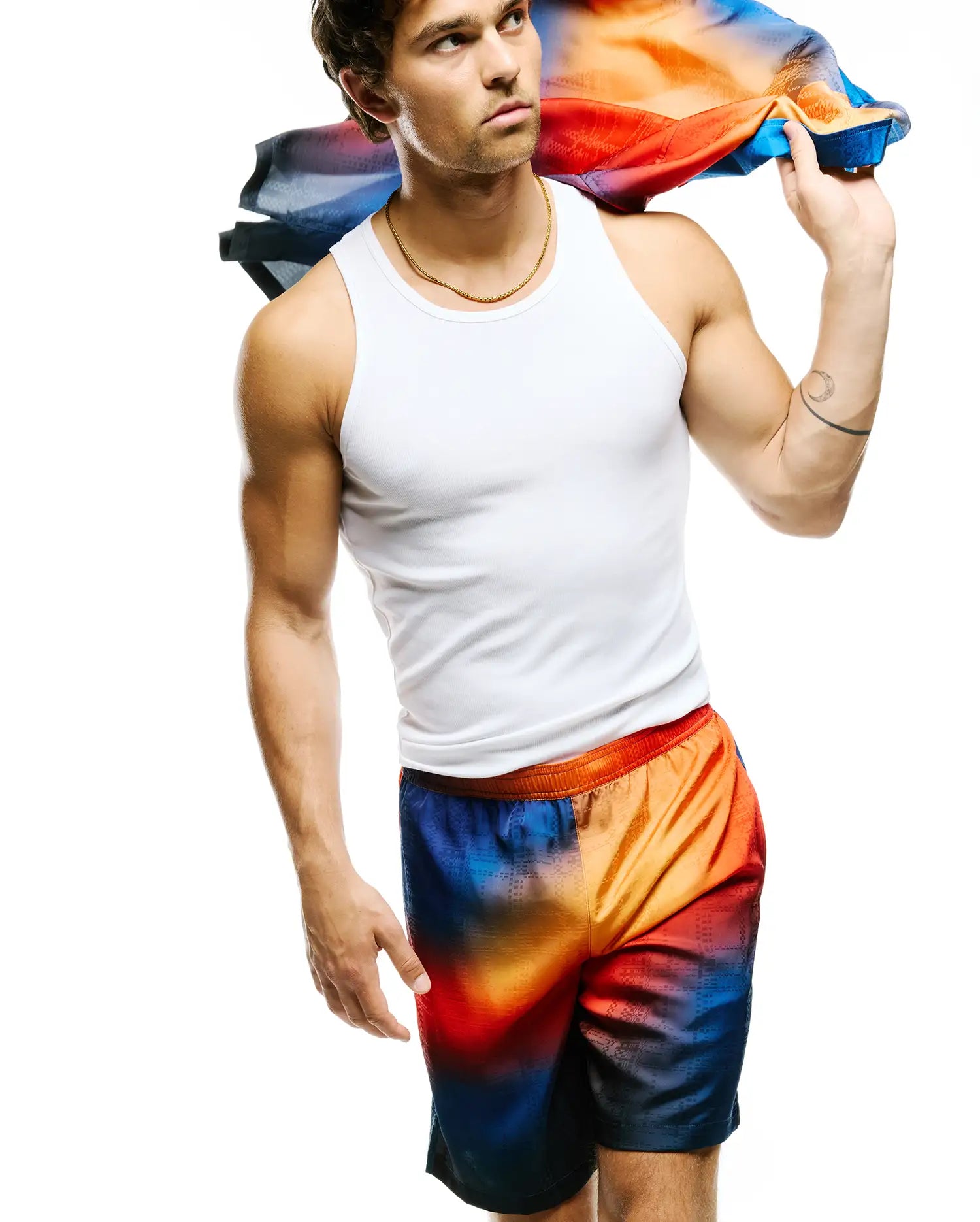 Psycho Bunny Men's Shorts Zander Gradient Jacquard Short 8 1/2" shorts blu
