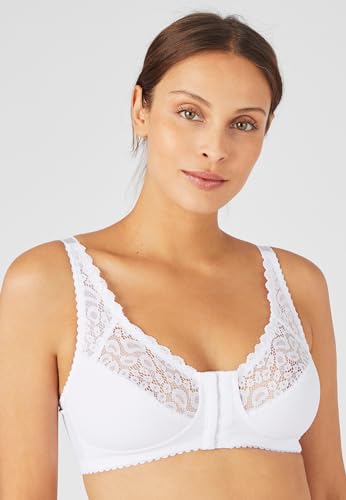 Damart Biancheria intima reggiseno senza ferretto con apertura davanti bianco 3B