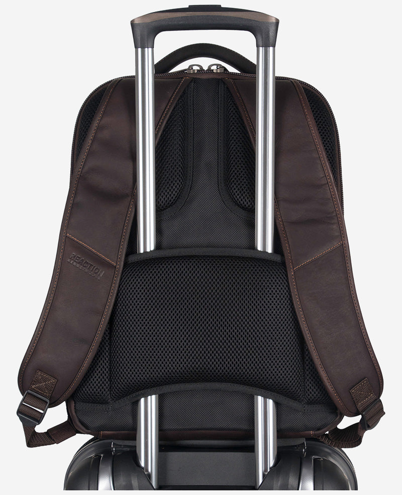 Kenneth Cole Reaction Colombian Leather zaino marrone in pelle