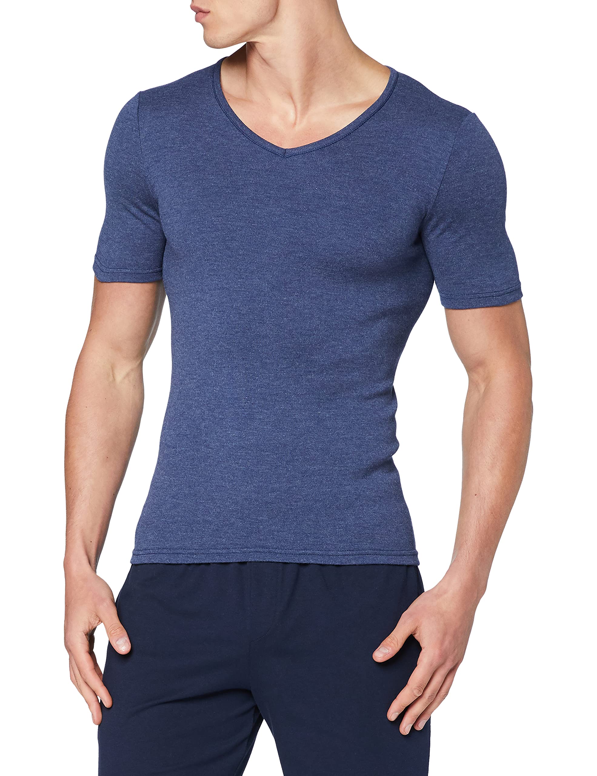 Damart Thermolactyl maglia interlock scollo a V uomo XS bianca calore grado 3