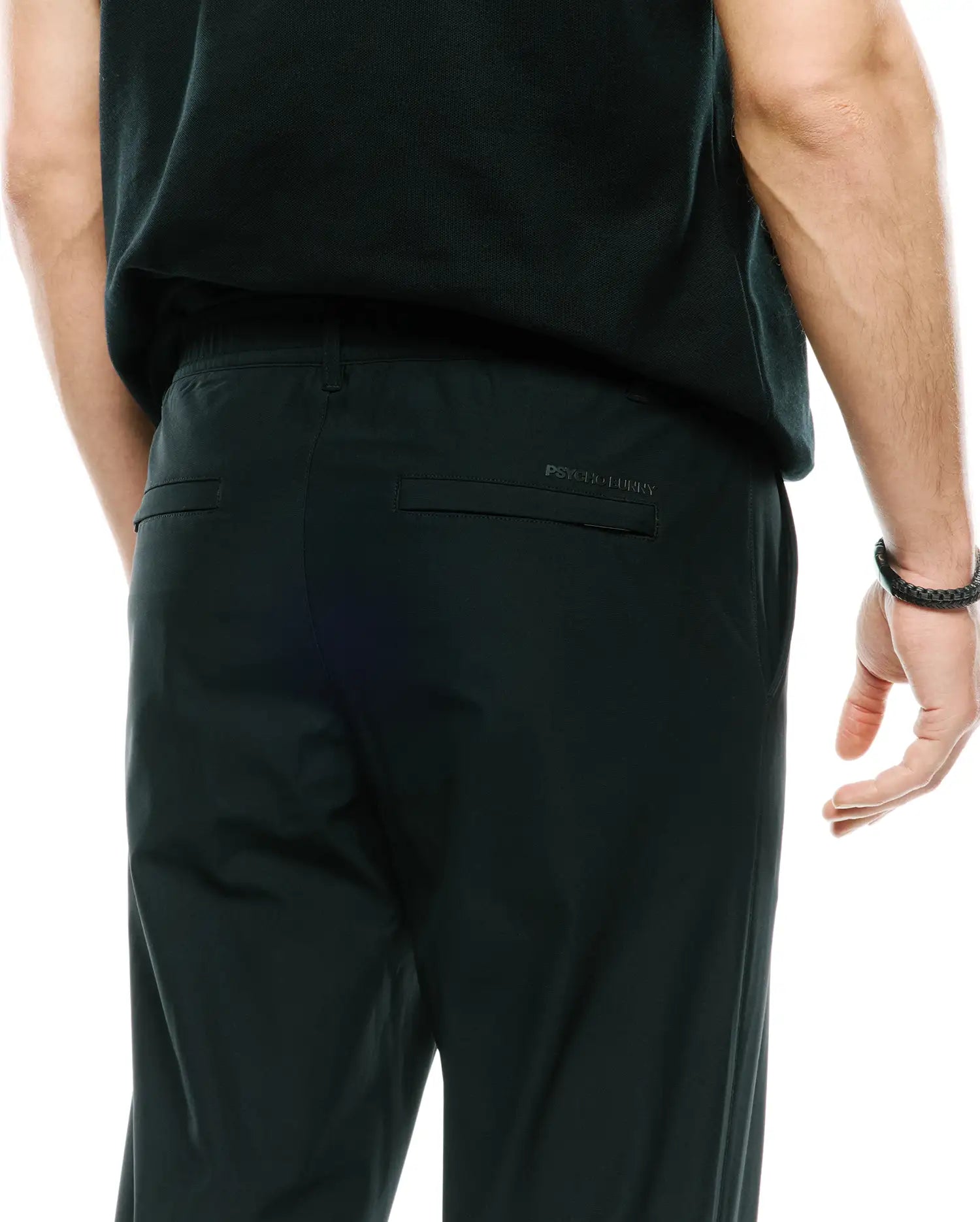 Psycho Bunny Men's Pants Edward 10K pantaloni neri 29-40 elasticizzati