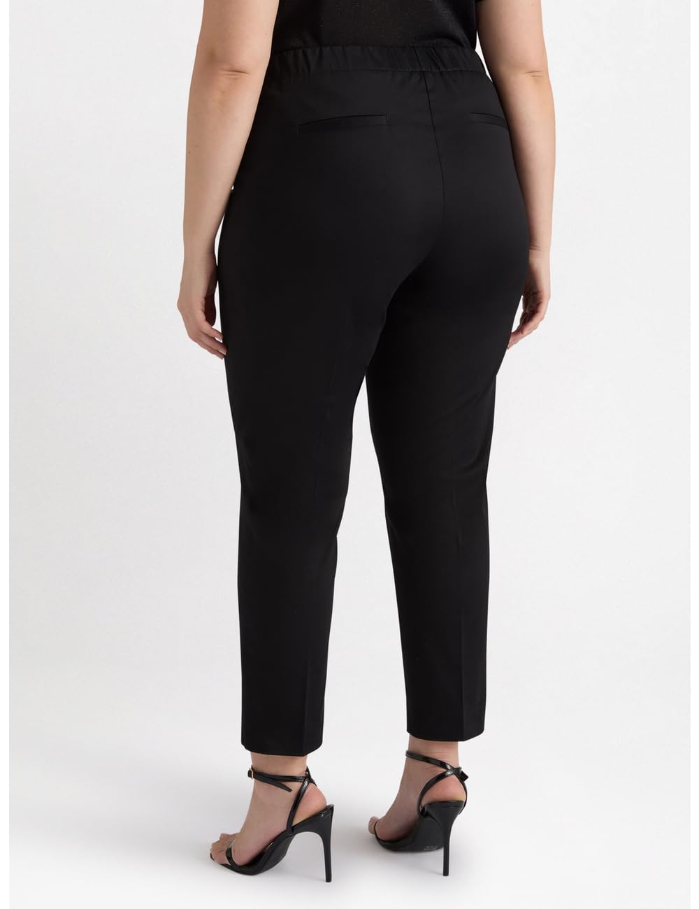Fiorella Rubino Pantaloni Pantaloni in Cotone Curvy Size cotone con elastico dietro