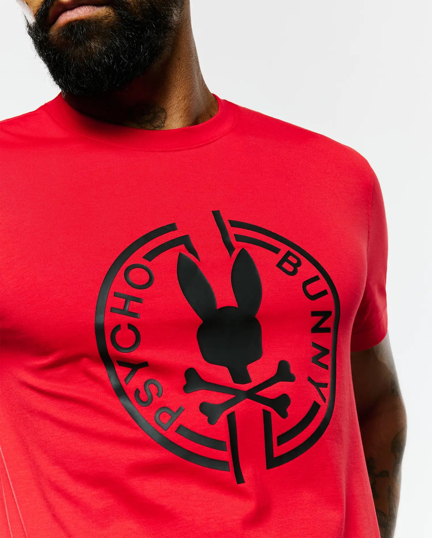 Psycho Bunny Men's Tees Santa Fe Graphic Tee MT0200611 T-shirt rossa