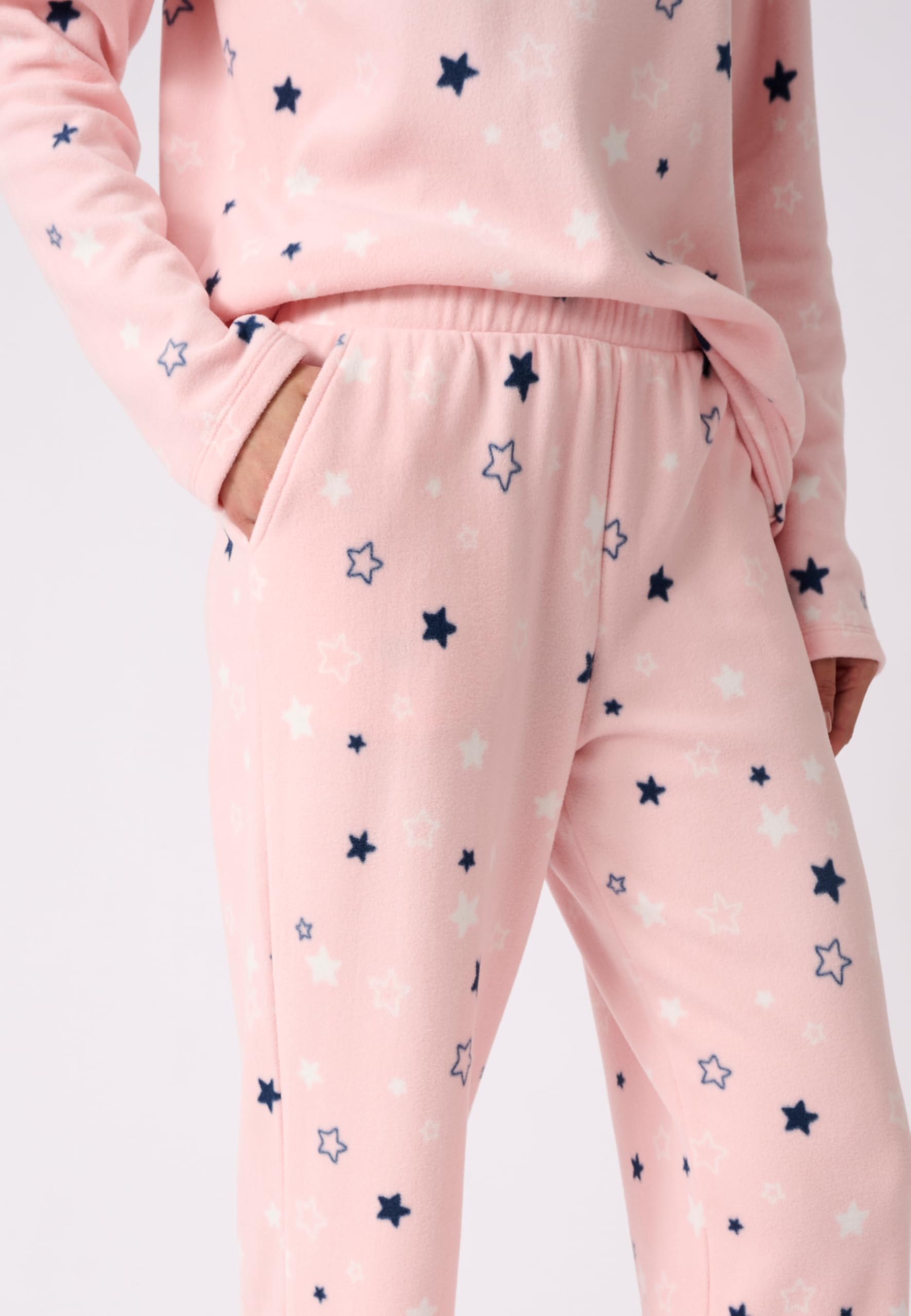 Damart Homewear Thermolactyl pigiama donna blu marino stampato