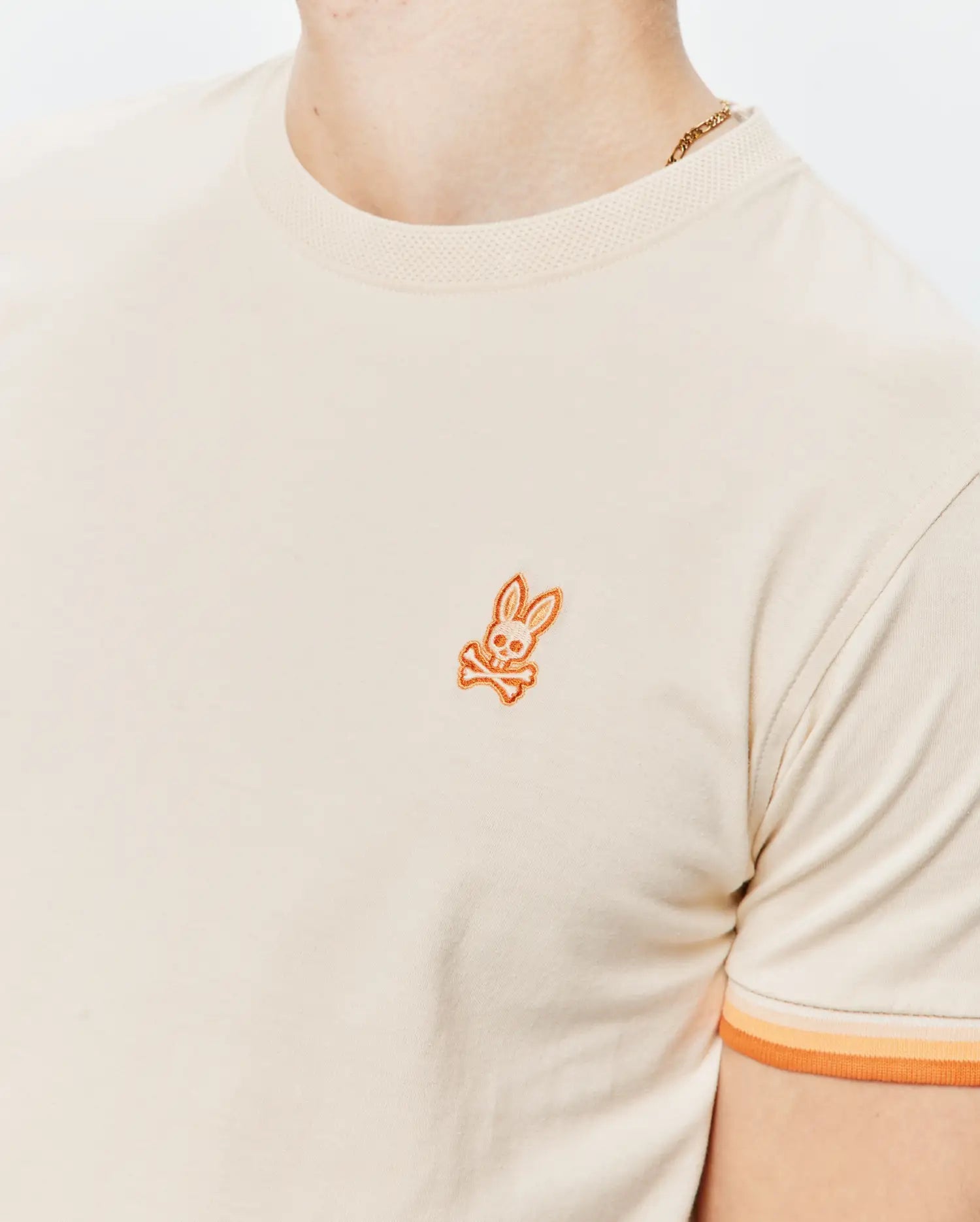 Psycho Bunny Holden Tee t-shirt beige XXS-XXXL in cotone Pima