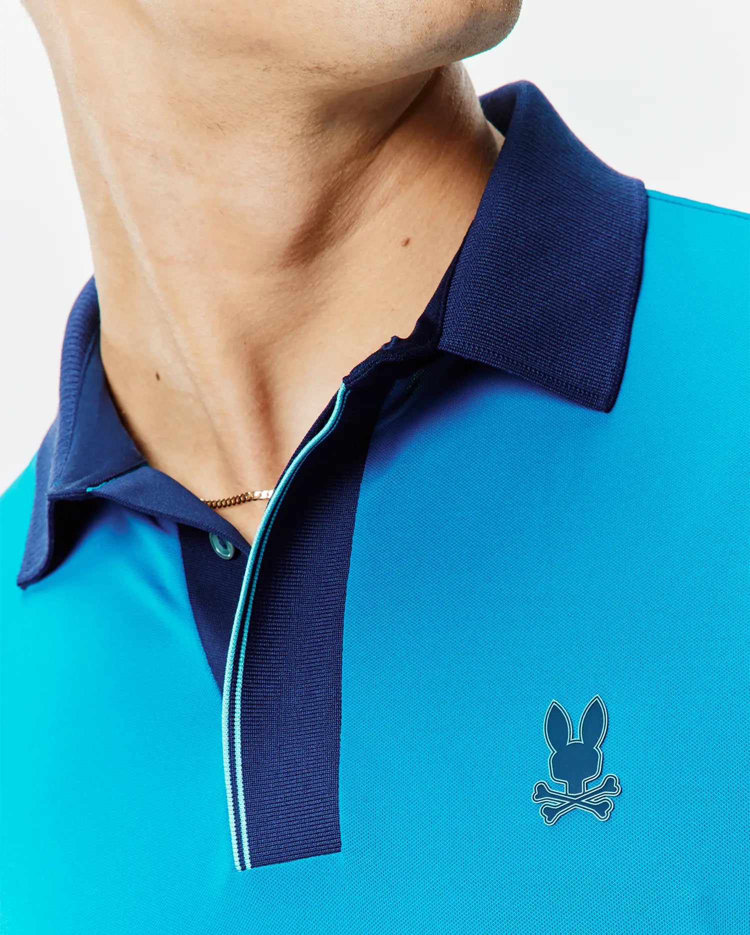 Psycho Bunny Men's Polos Redmonds Sport polo blu Mykonos slim fit