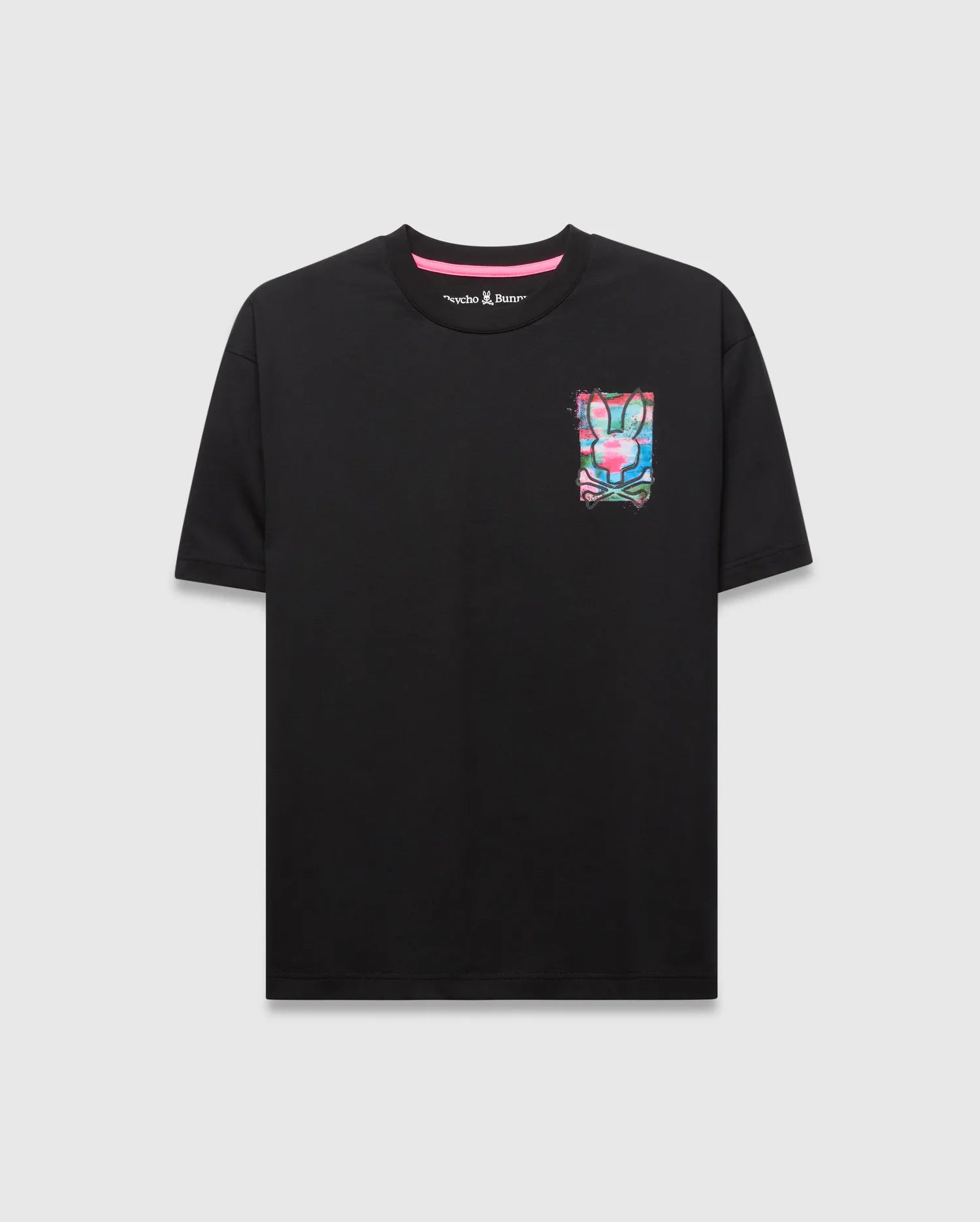 Psycho Bunny Men's Tees Isaac Oversized Tee maglietta nera oversize