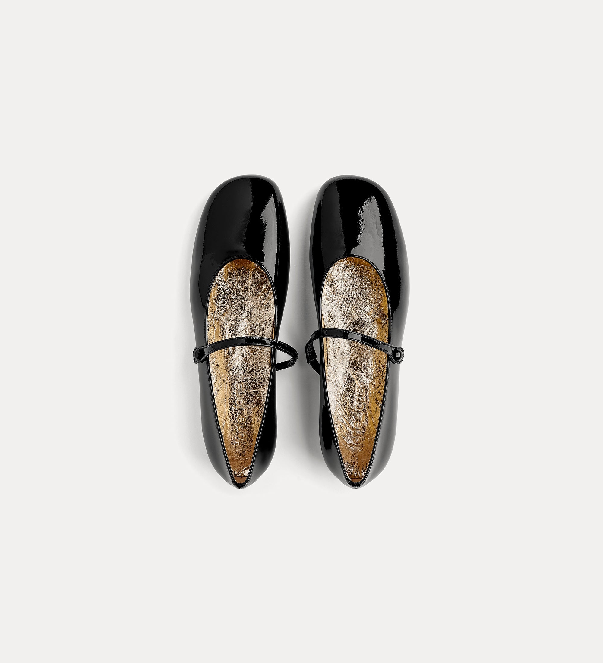 Forte Scarpe ballerine Mary Jane in vernice nera
