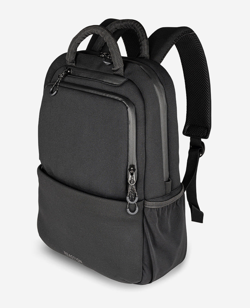 Kenneth Cole Reaction Luggage Logan Backpack zaino nero con scomparto imbottito per laptop
