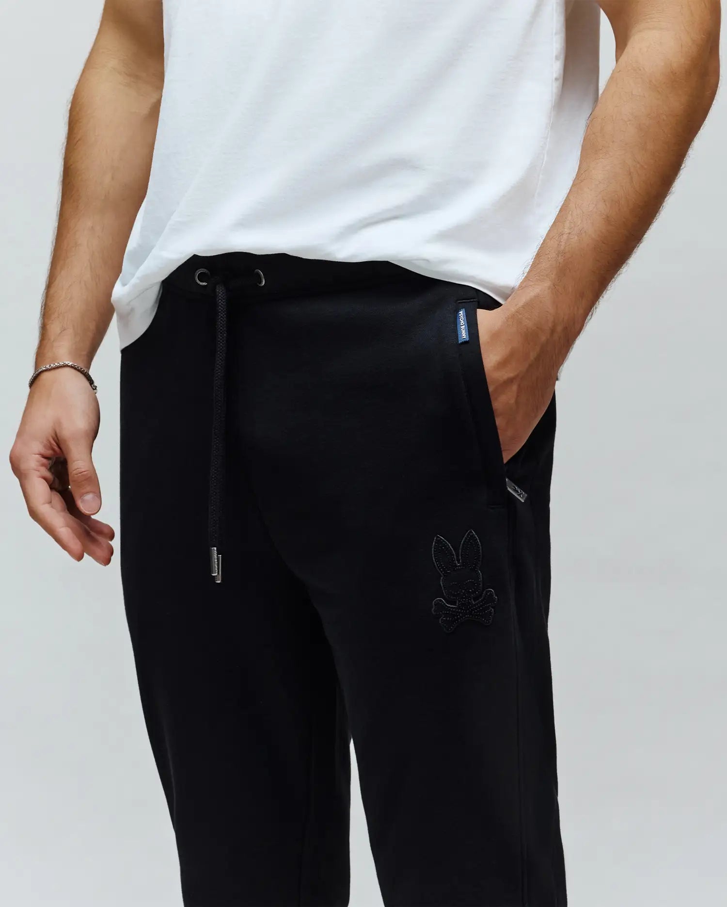 Psycho Bunny Men's Pants Barry Joggers jogger nero XXS-XXXL felpa