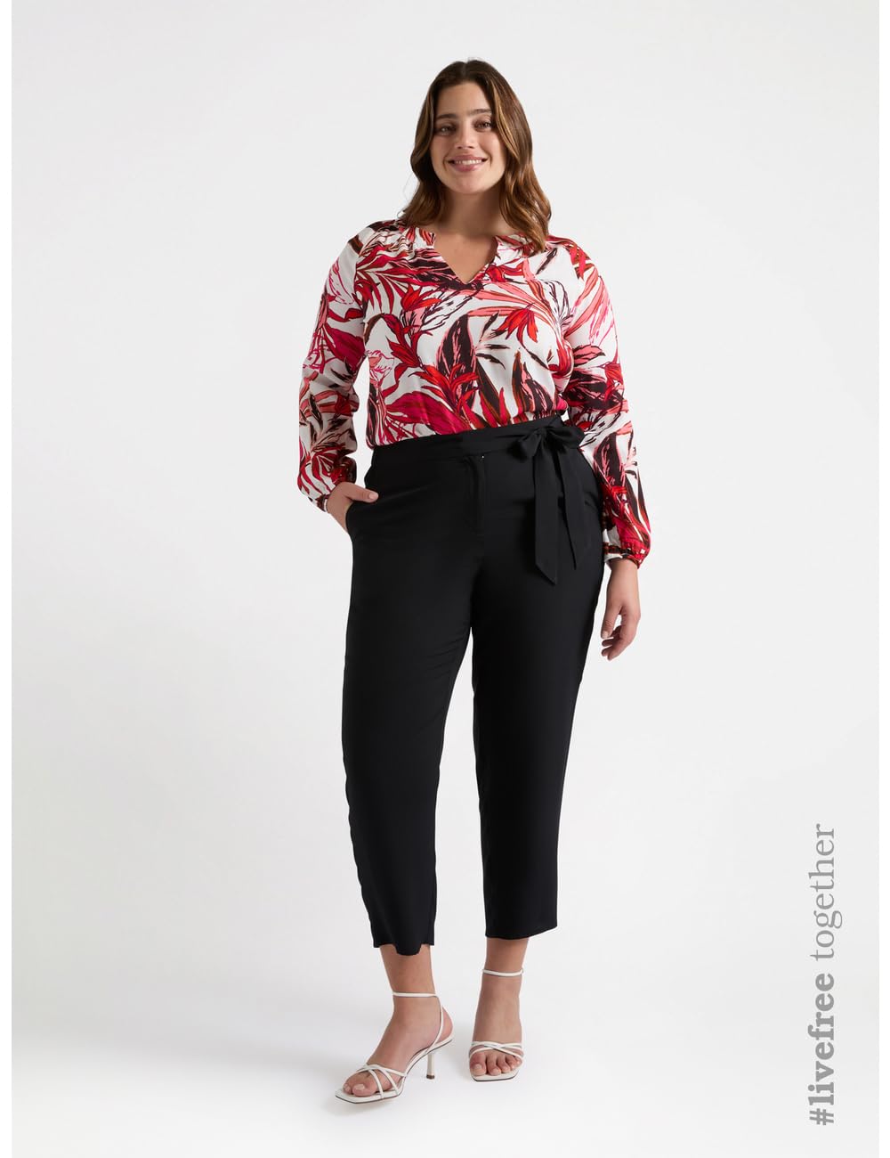 Fiorella Rubino Pantaloni in Viscosa LENZING™ ECOVERO™ neri 50 Plus