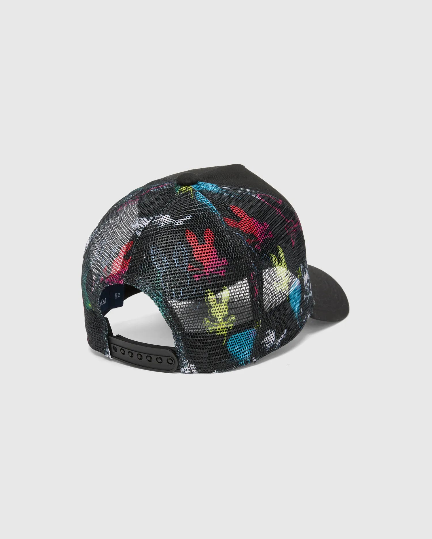 Psycho Bunny Kids Accessories Quintin cappellino trucker nero regolabile O/S