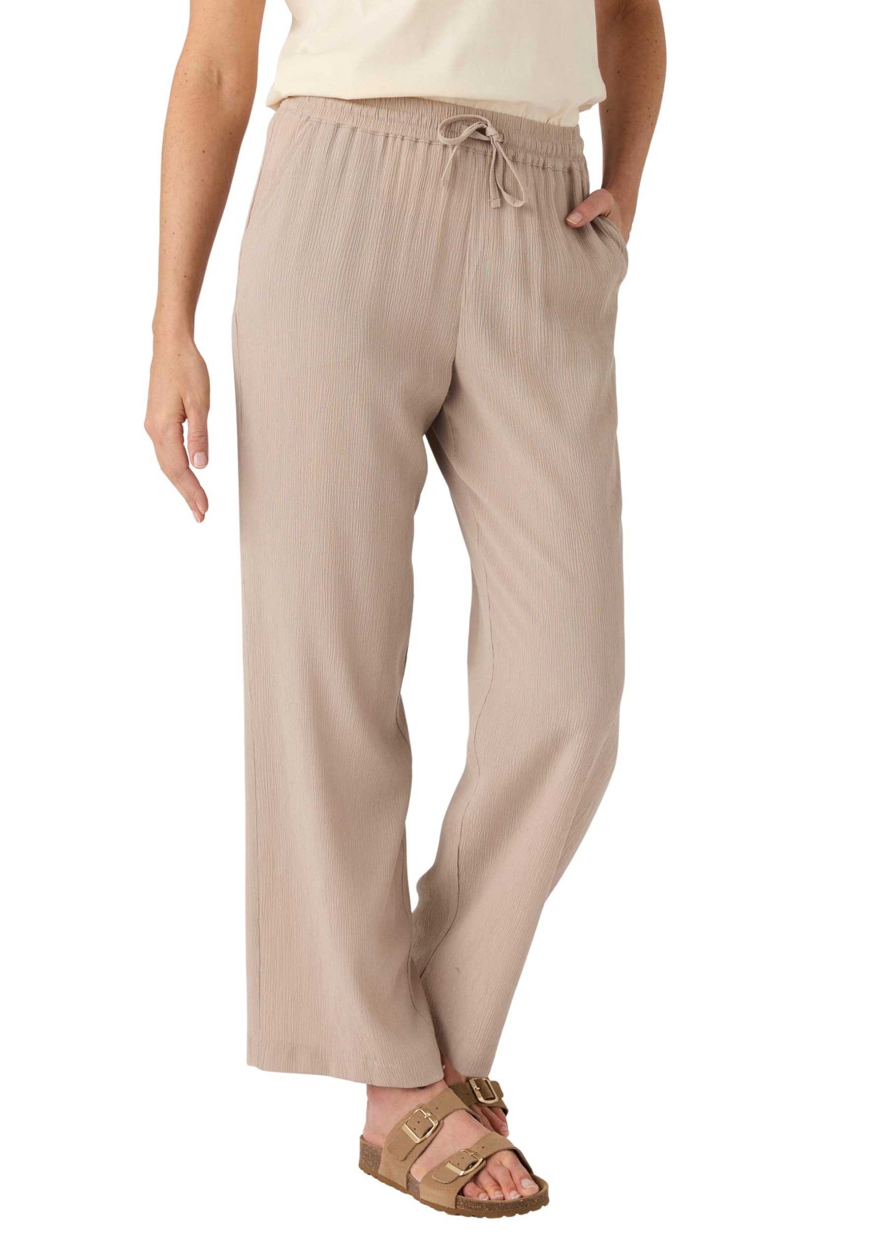Damart Prêt-à-porter Pantaloni crespi pantaloni rossi mattone