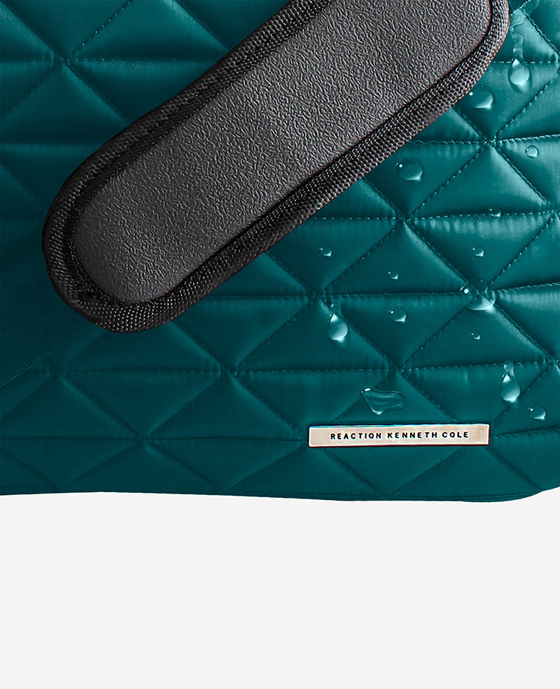 Kenneth Cole Reaction Emma borsone convertibile verde teal, nylon idrorepellente