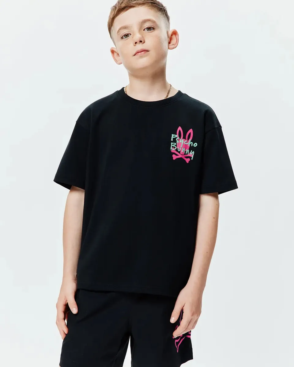 Psycho Bunny Duncan Oversized Tee T-shirt nera 2T