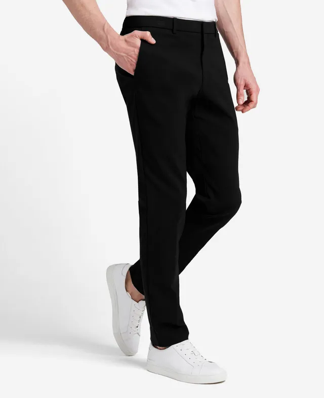 Kenneth Cole Reaction Stretch Twill Regular-Fit Flex Waistband Pant pantaloni neri