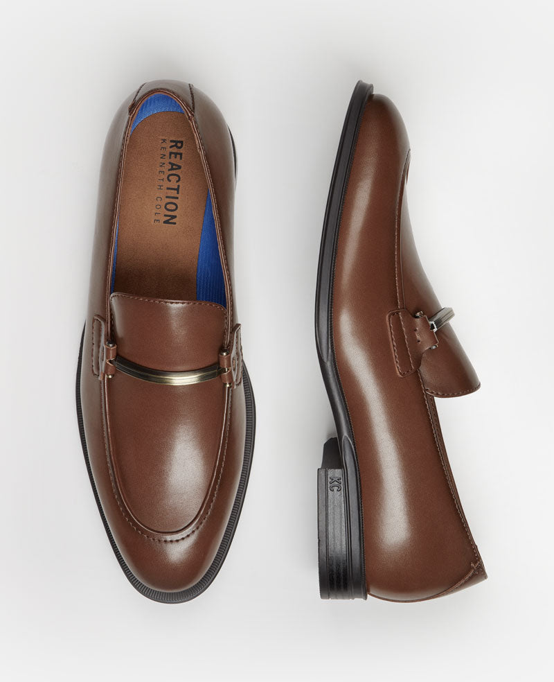 Kenneth Cole Reaction Shoes REACTION Armand2 Apron Toe Bit Loafer mocassino cognac