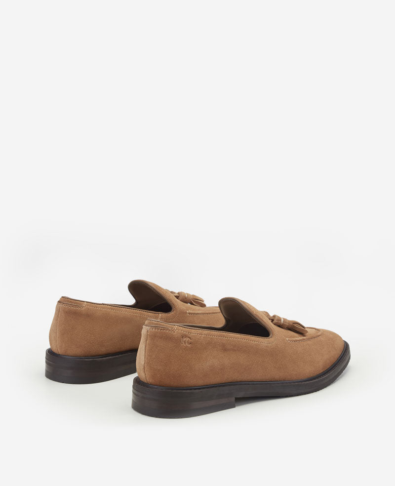 Kenneth Cole Reaction Madison mocassino tan scamosciato supporto flessibile