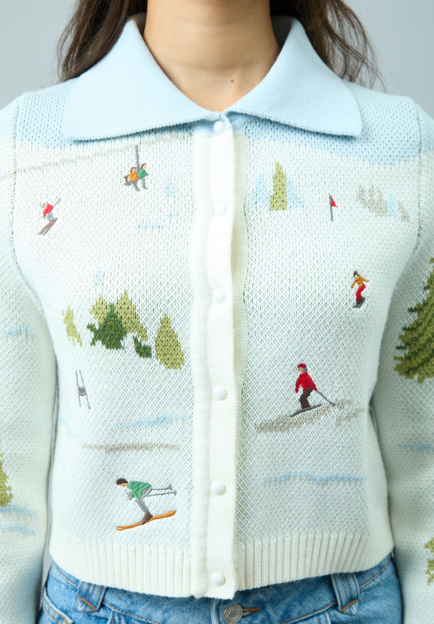 House Of Sunny Women's Knitwear Ski Tripper cardigan jacquard