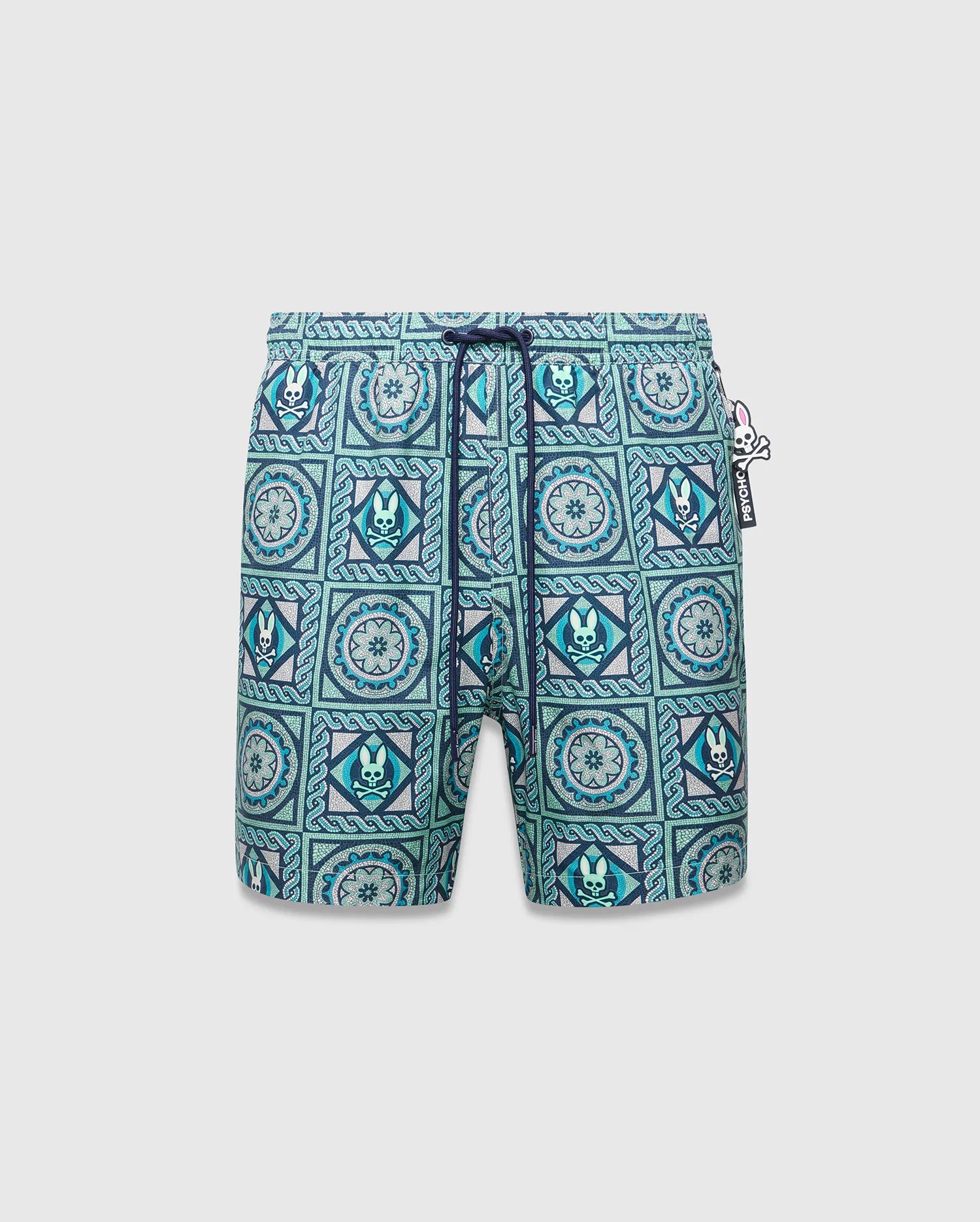 Psycho Bunny Big & Tall Frank Swim Trunk costume da bagno blu con rete interna