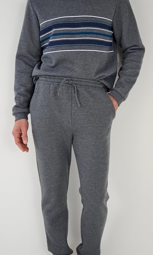 Damart Homewear Pigiama in Tessuto Felpato Thermolactyl Set Uomo blu navy felpato