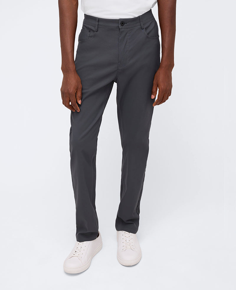 Kenneth Cole Reaction Slim Original Flex 5-Pocket Pant pantaloni grigi idrorepellenti