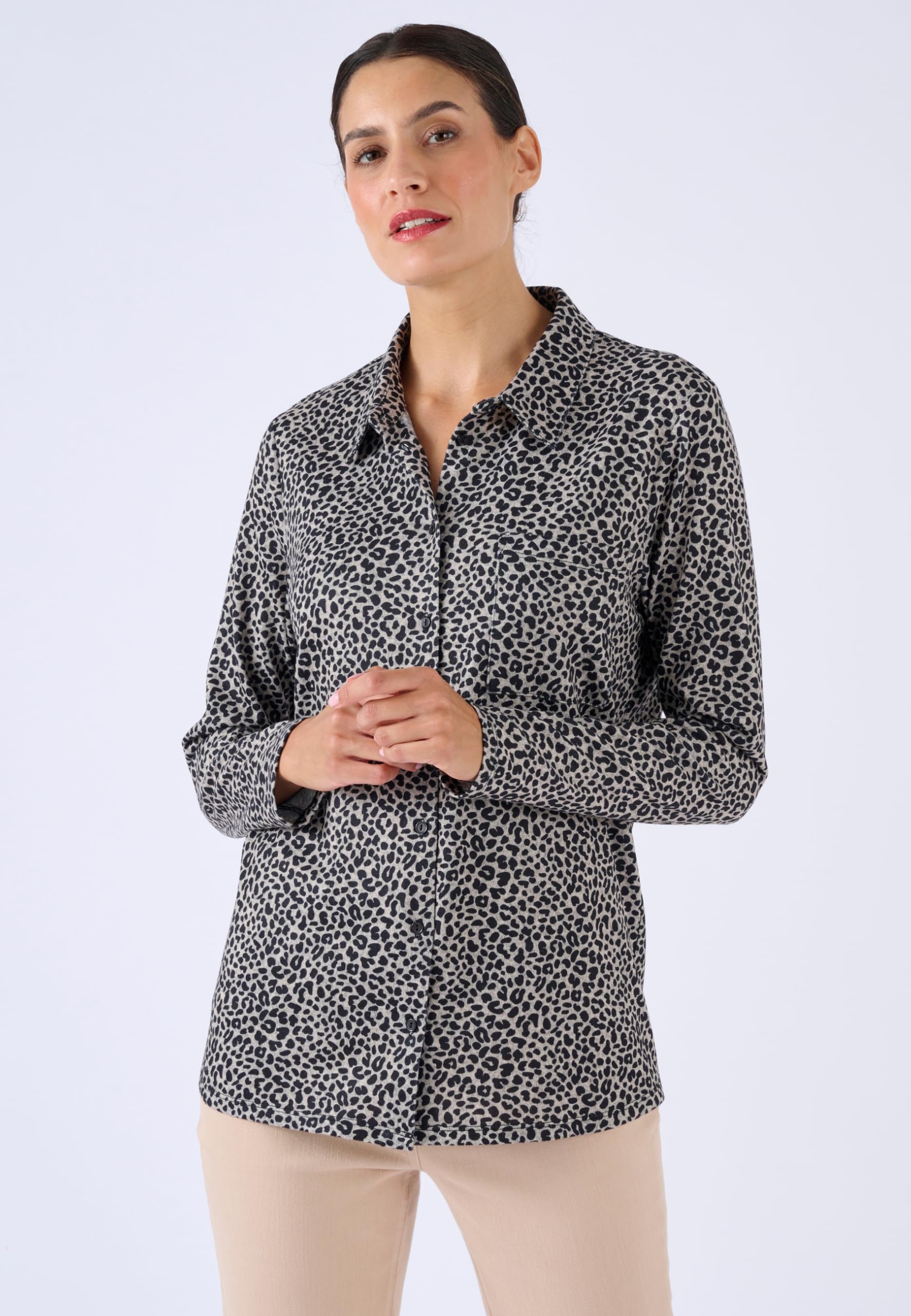 Damart Thermolactyl Camicetta da donna camicetta taglia 42-44 nero animale