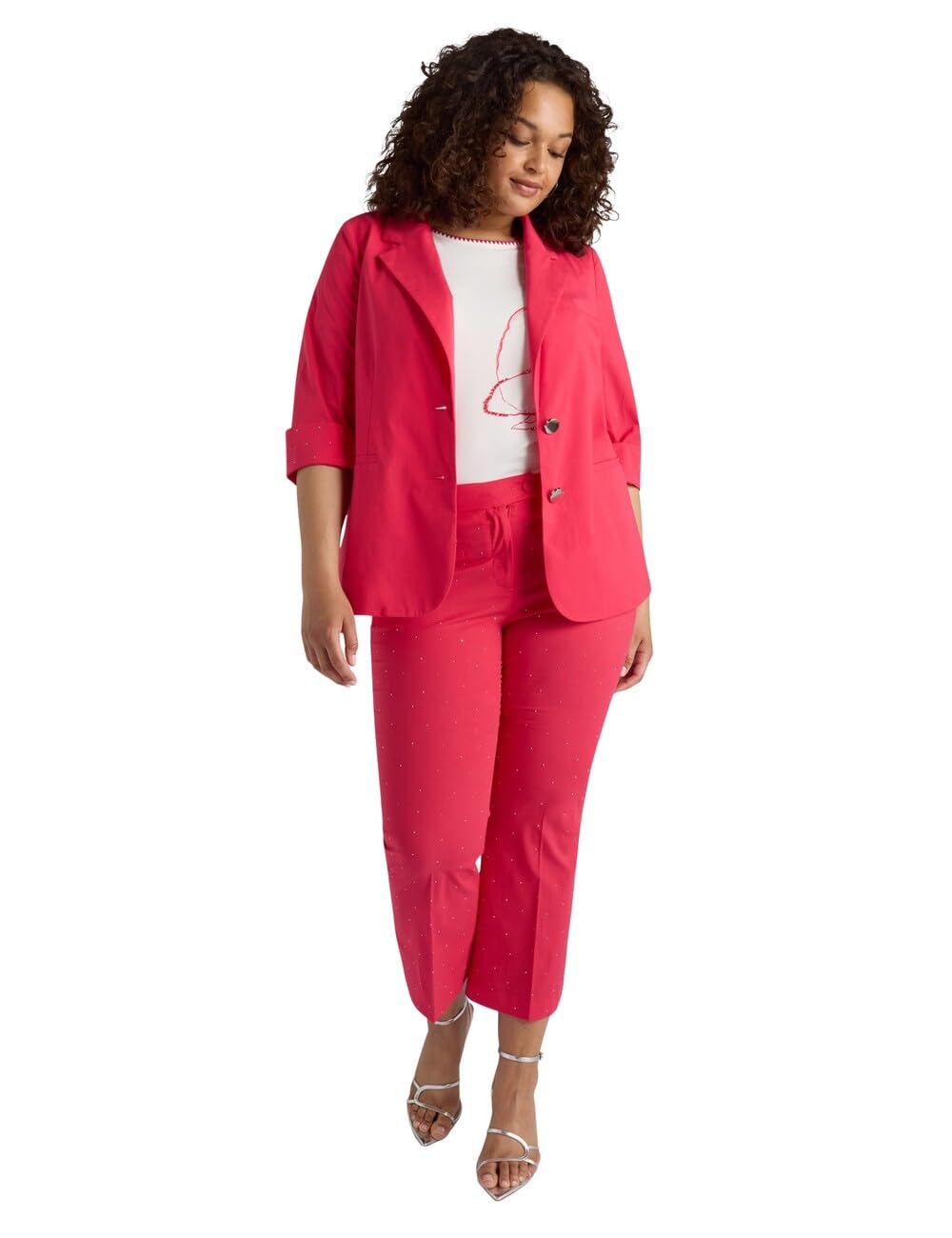 Fiorella Rubino Pantaloni Pantaloni con Piccole Borchie XL Plus stretch