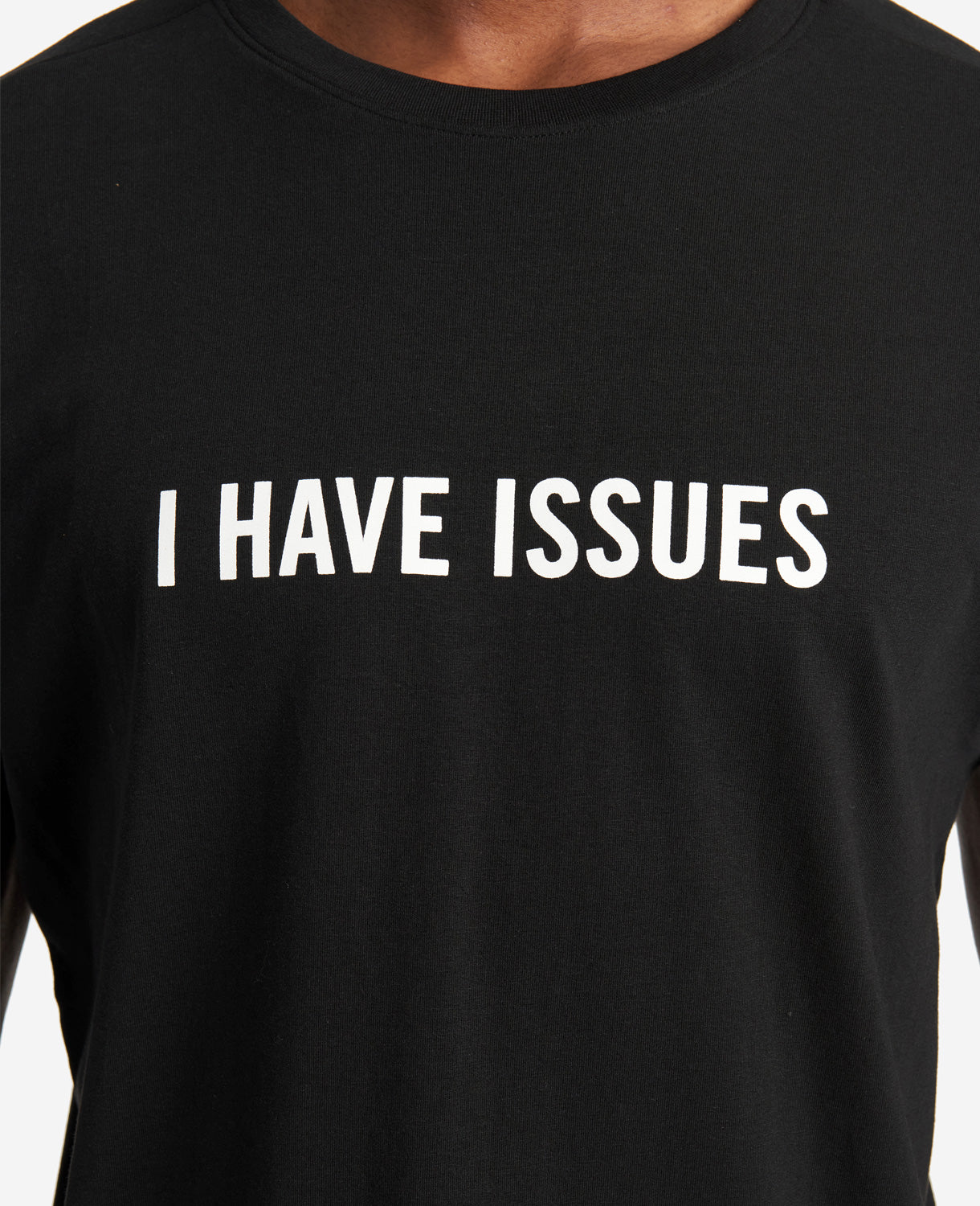 Kenneth Cole Reaction I Have Issues T-Shirt maglietta nera unisex in cotone stretch