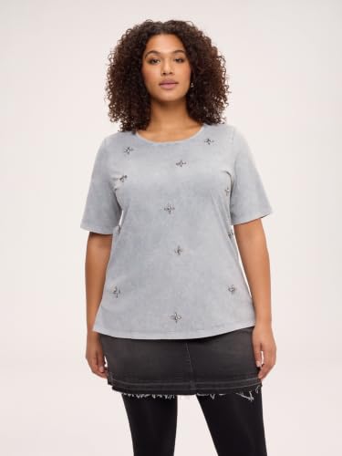 Fiorella Rubino Top e t-shirt T-Shirt in Cotone con Applicazioni T-shirt XL Plus
