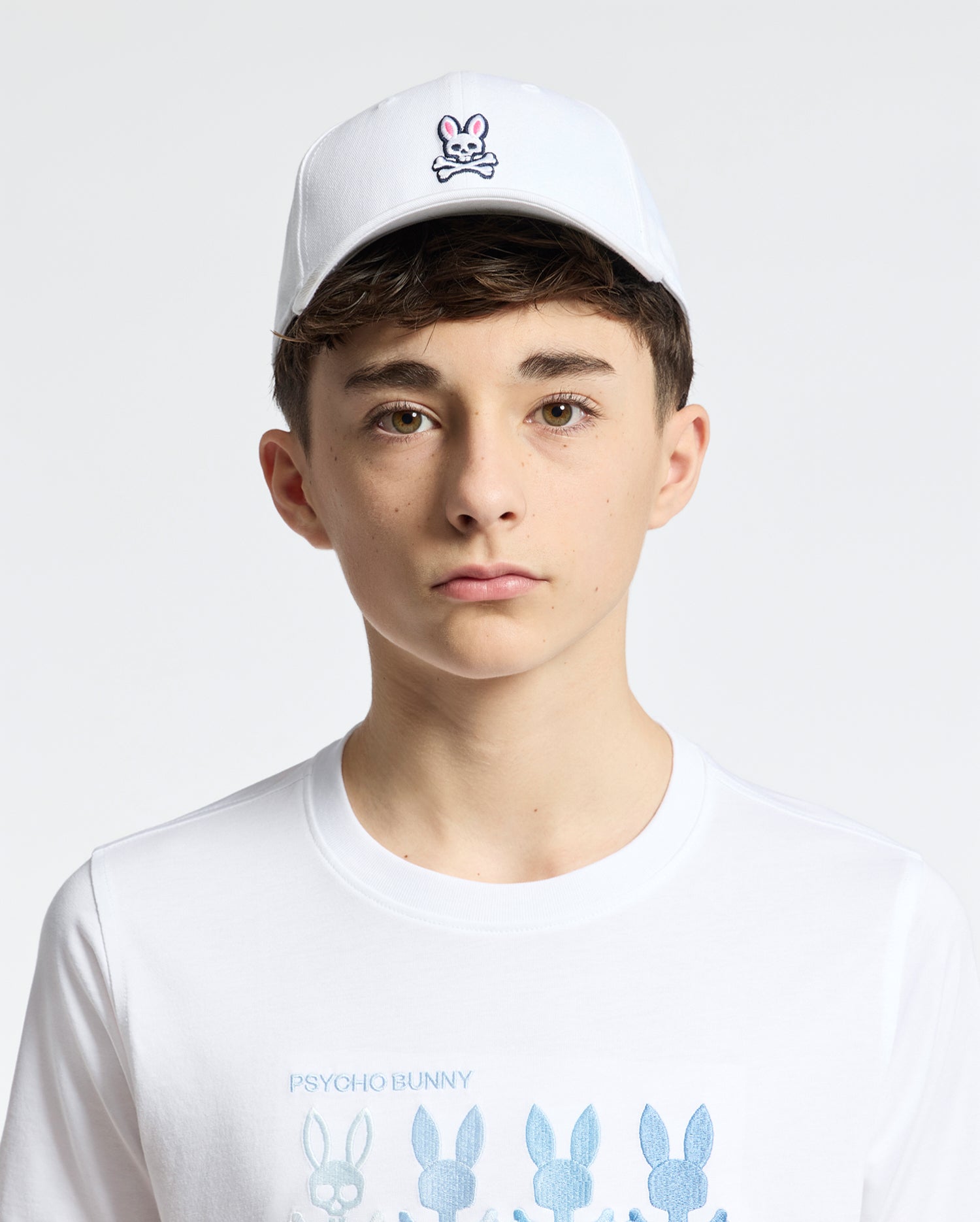 Psycho Bunny Kids Accessories KIDS CLASSIC BASEBALL CAP B0A816A1HT cappellino bianco