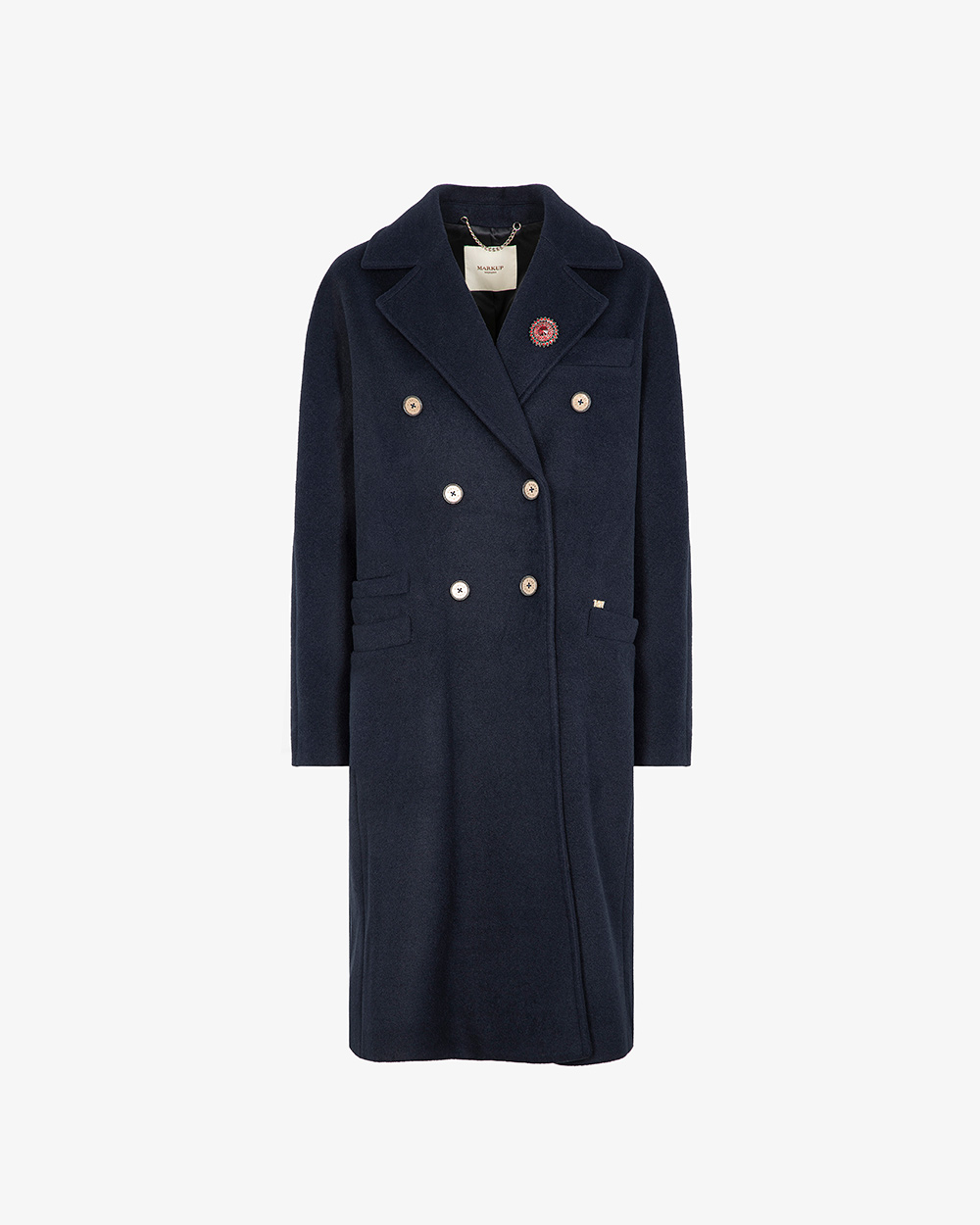 Markup Donna Cappotti Cappotto lungo doppiopetto