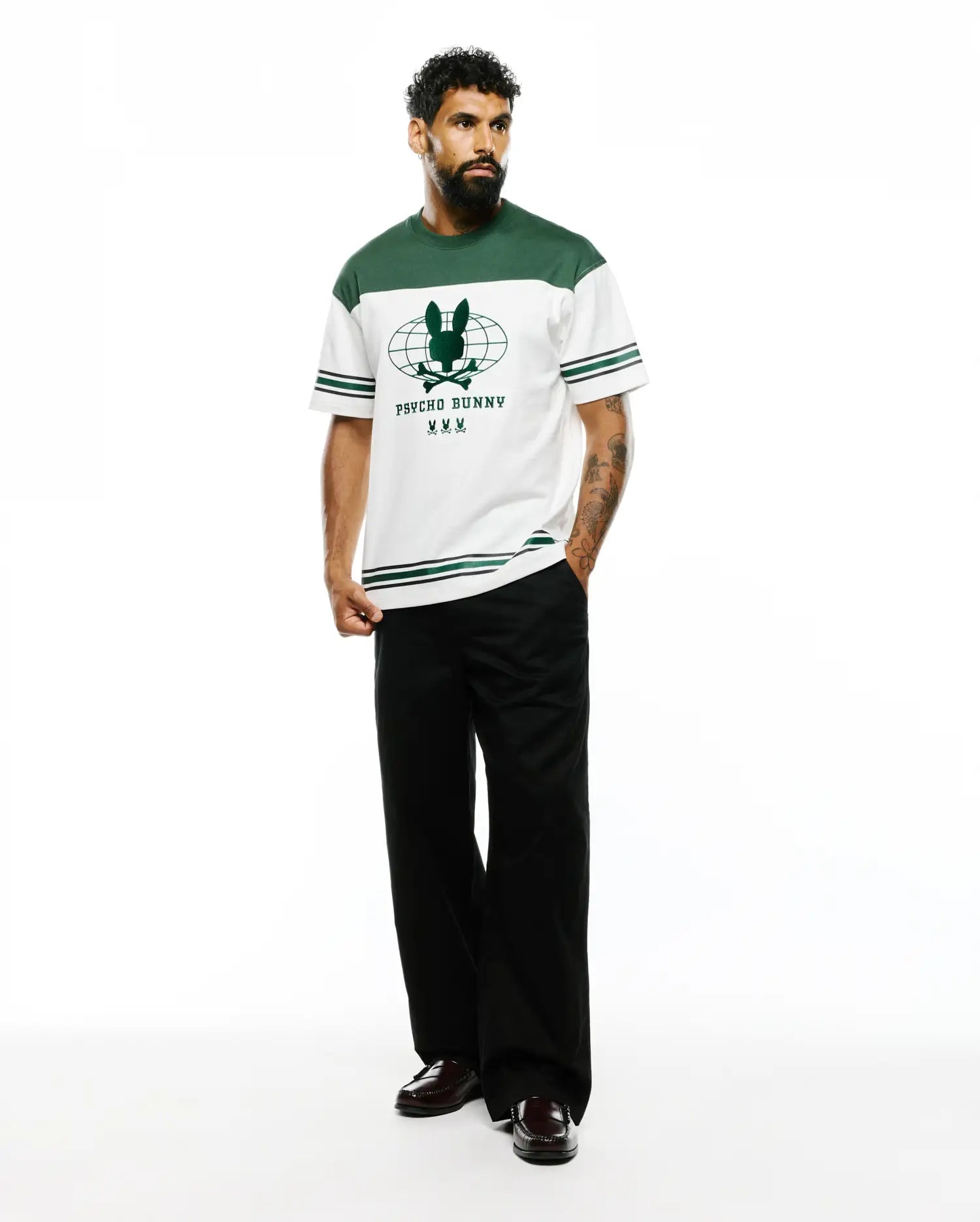 Psycho Bunny Men's Tees MEN'S MIKE GRAPHIC JERSEY TEE - MT0200387 t-shirt verde