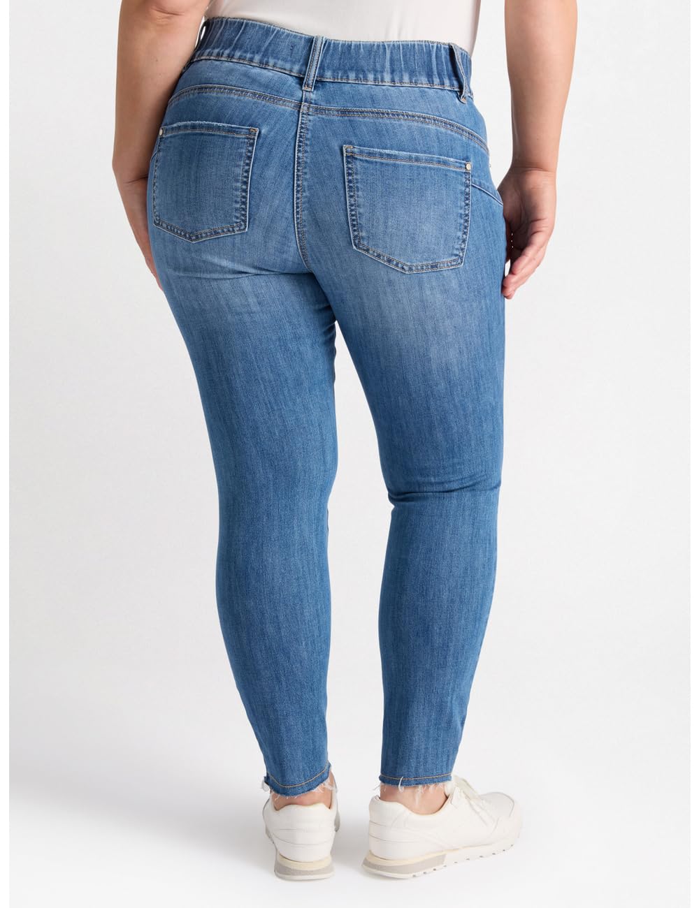 Fiorella Rubino Jeans skinny con ricamo di perle curvy