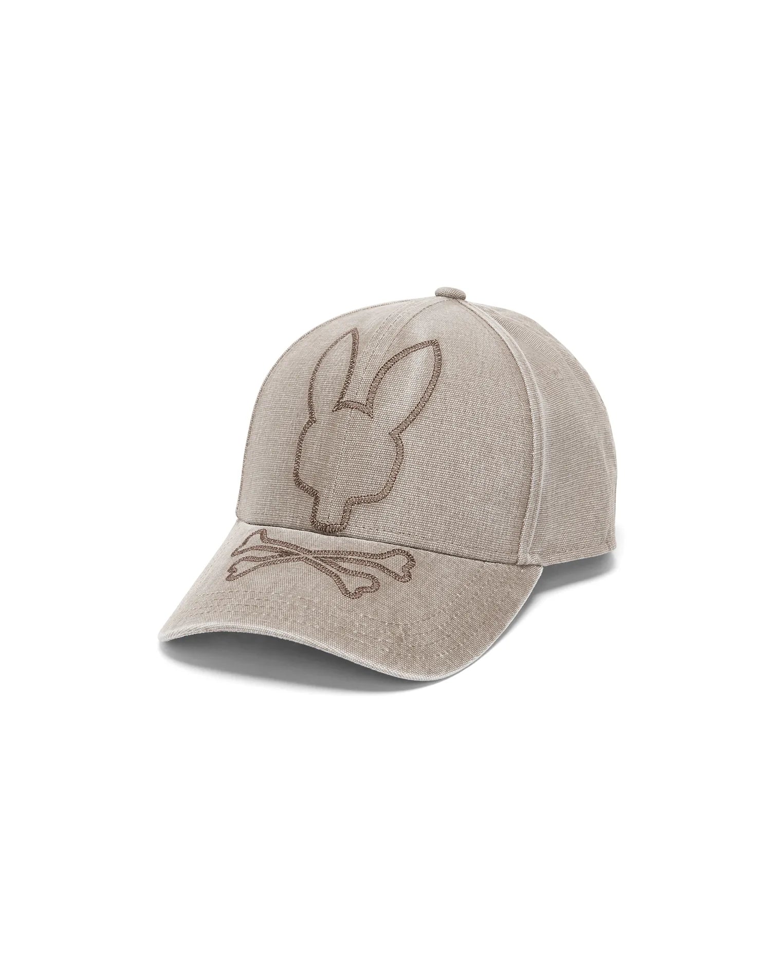 Psycho Bunny Accessories Grover Baseball cap cappellino taupe grigio in cotone
