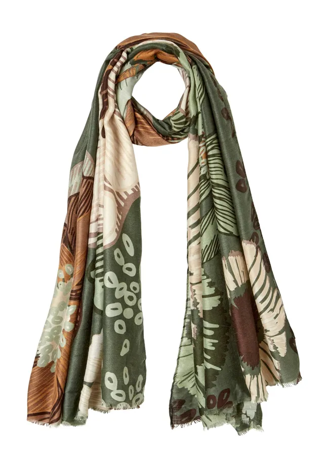 Damart Accessori Sciarpa da donna blu floreale 175 x 84 cm